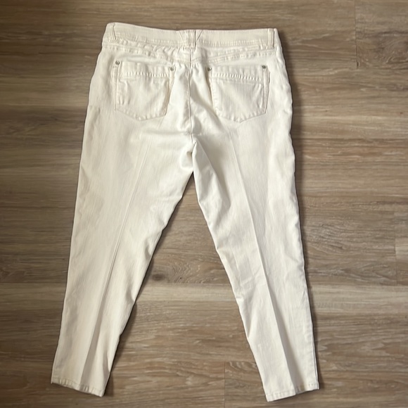 Democracy Ab Technology High Rise Ankle Cropped Jeans Size 14 Ivory Stone Denim - Picture 5 of 8